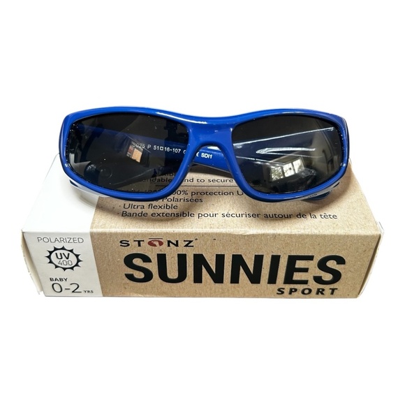 STONZ Sunnies Sport Sunglasses, 0-2 Years, Polarized, UV400, Blue, NWT - Picture 1 of 5